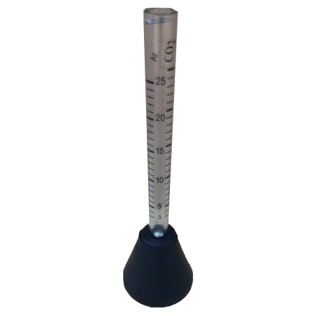 Flow meter for MIG-MAG semi-automatic welder torch