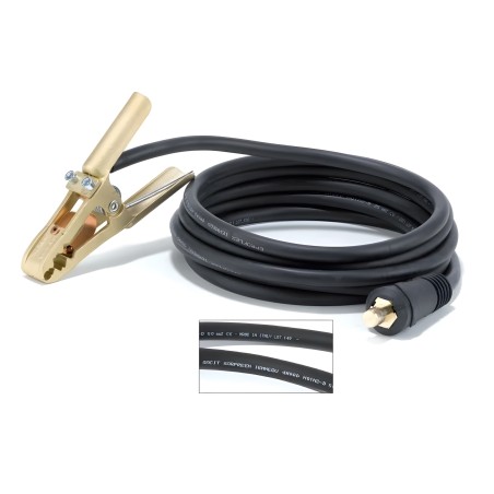OMEGA 4 brass earth clamp + 35 mm² cable 4 m length