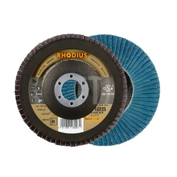 RHODIUS | Flat Flap Disc for Steel and Stainless Steel Ø 125 mm Rhodius LGZ F2