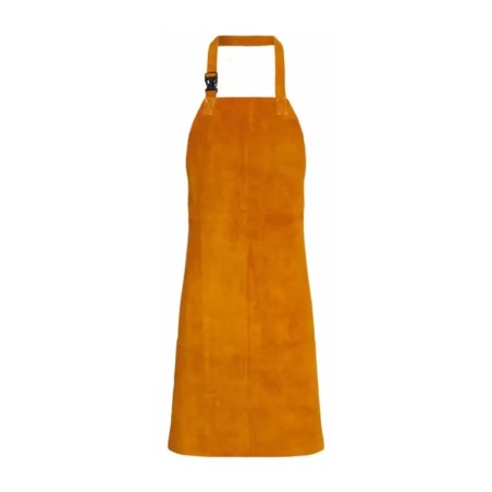 Brown split leather welding apron