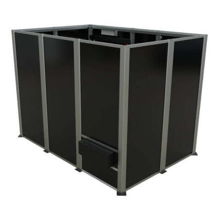 Class 4 laser welding booth - 3x2m with sliding door