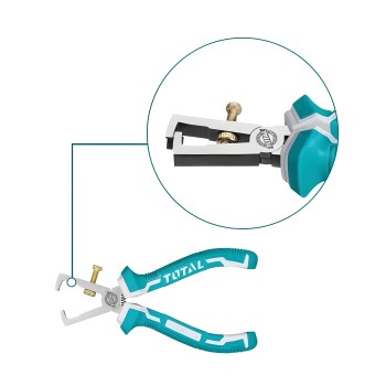 Wire stripping pliers  THT25616 | 160 mm | Chrome-vanadium (Cr-V)