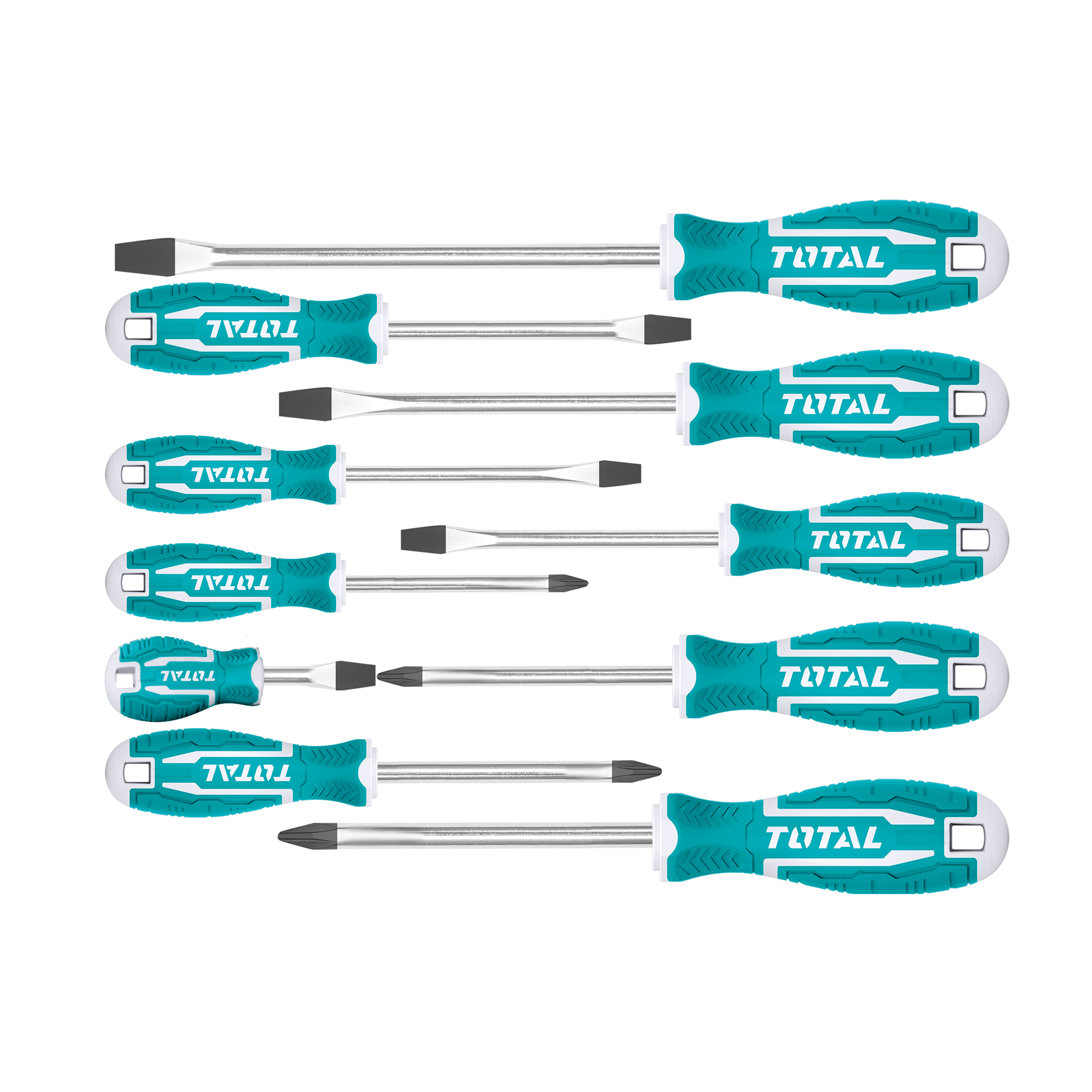 Set of 10 screwdrivers  THT250610 | Chrome-vanadium (Cr-V)