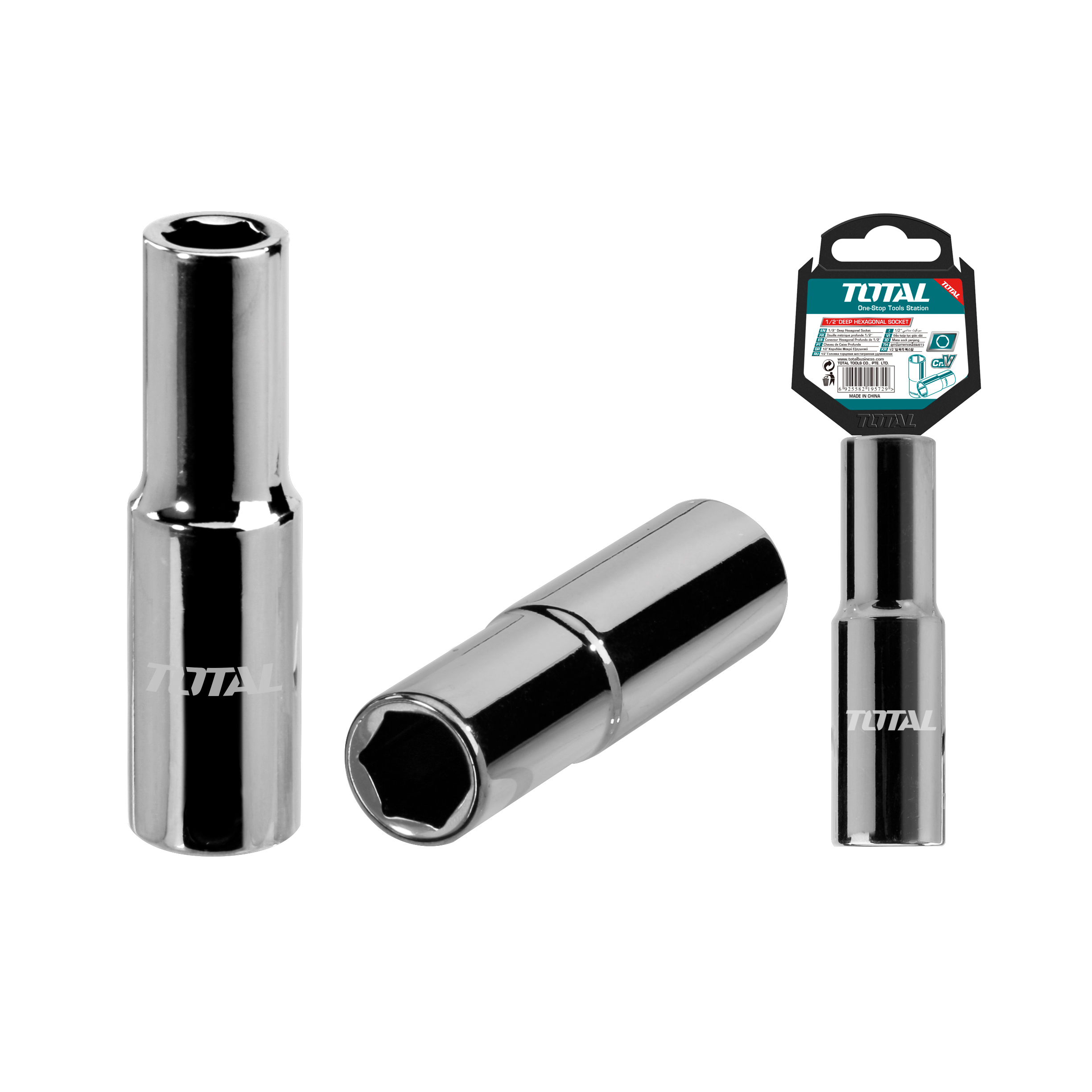 Long hexagonal socket 1/2'' THTST12L | 1/2 drive 20 mm | CR-V (50BV30)