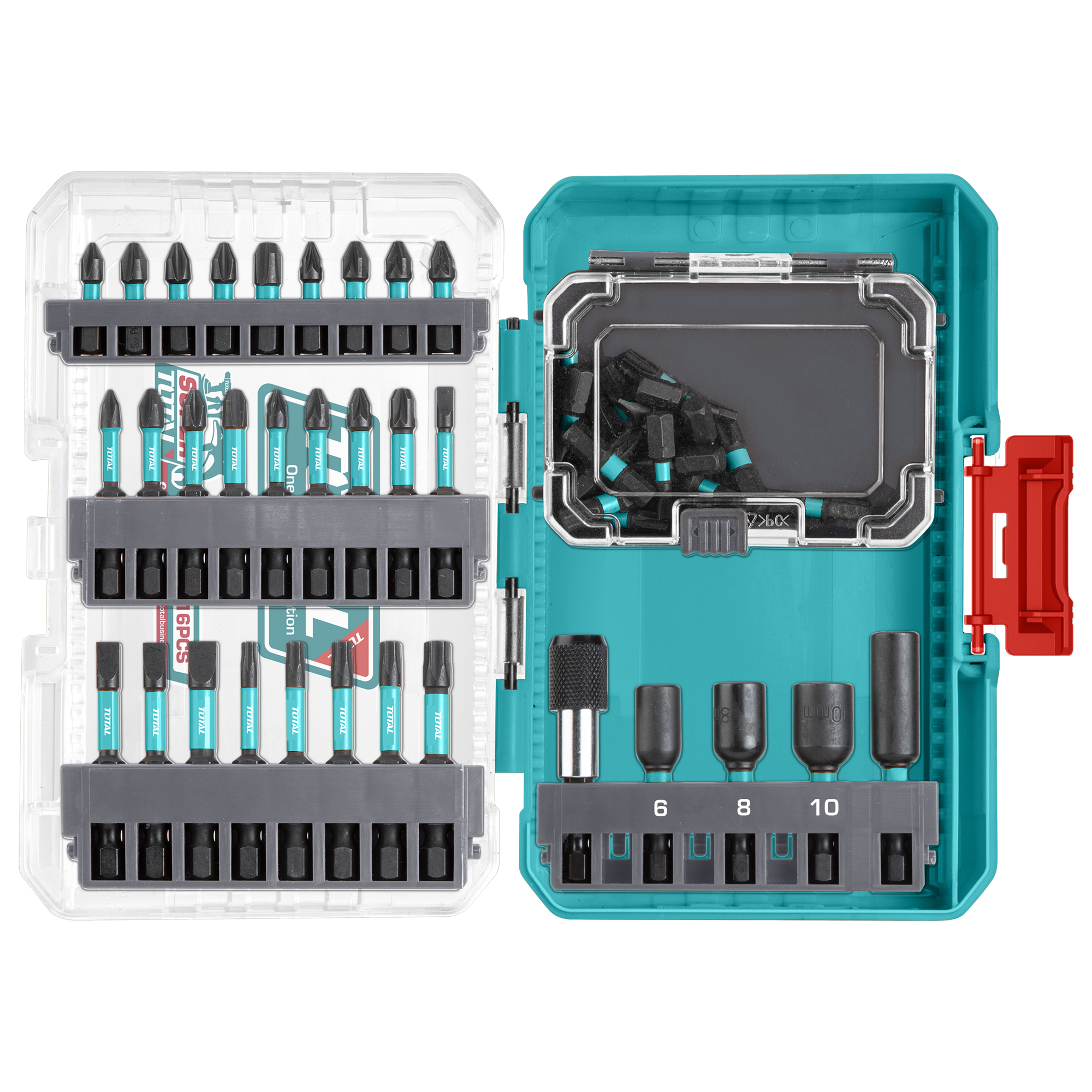 Box of 51 impact bits + bit holder TACSDL25106