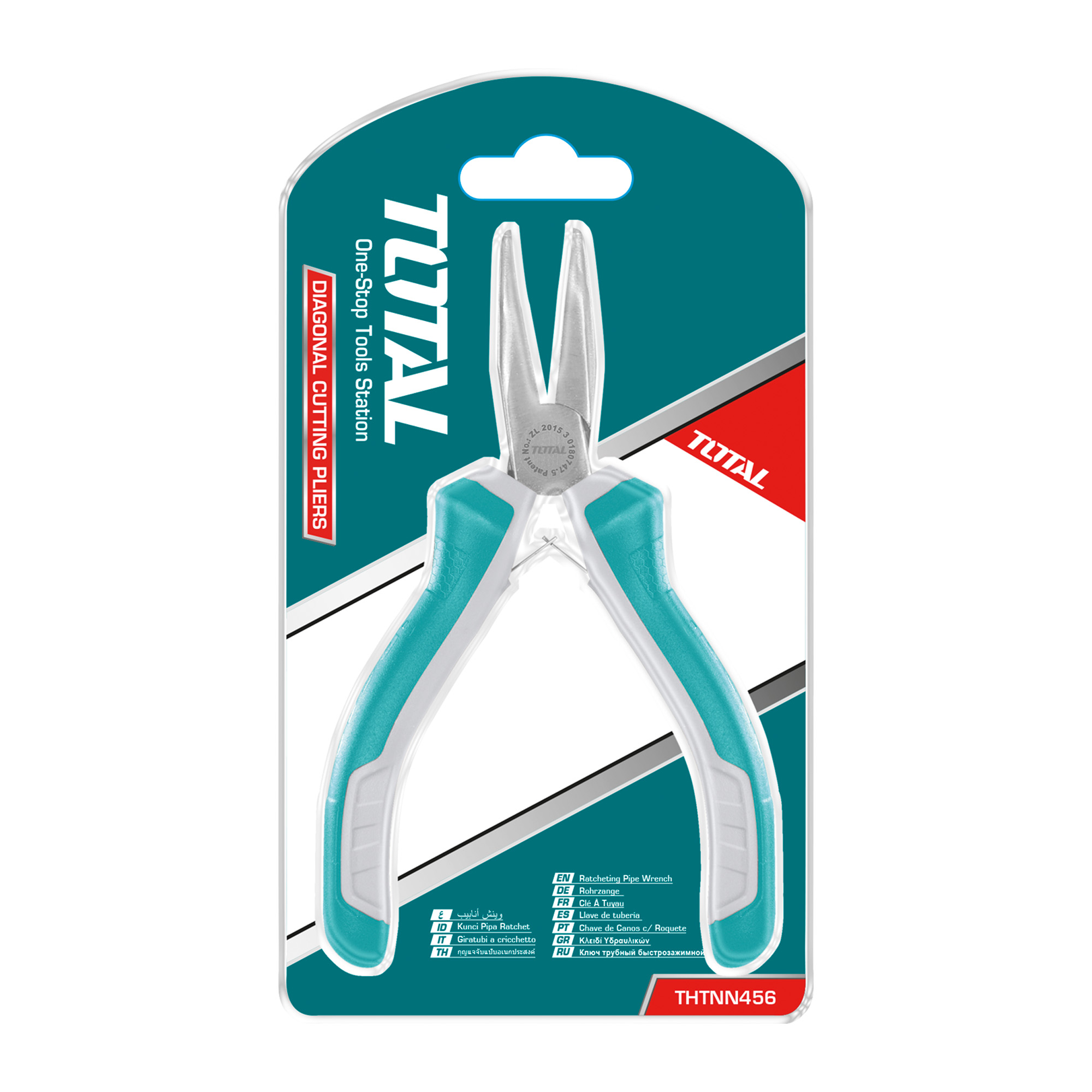 Mini curved flat-nose pliers THTMN456 | 115 mm | Chrome-vanadium (Cr-V)