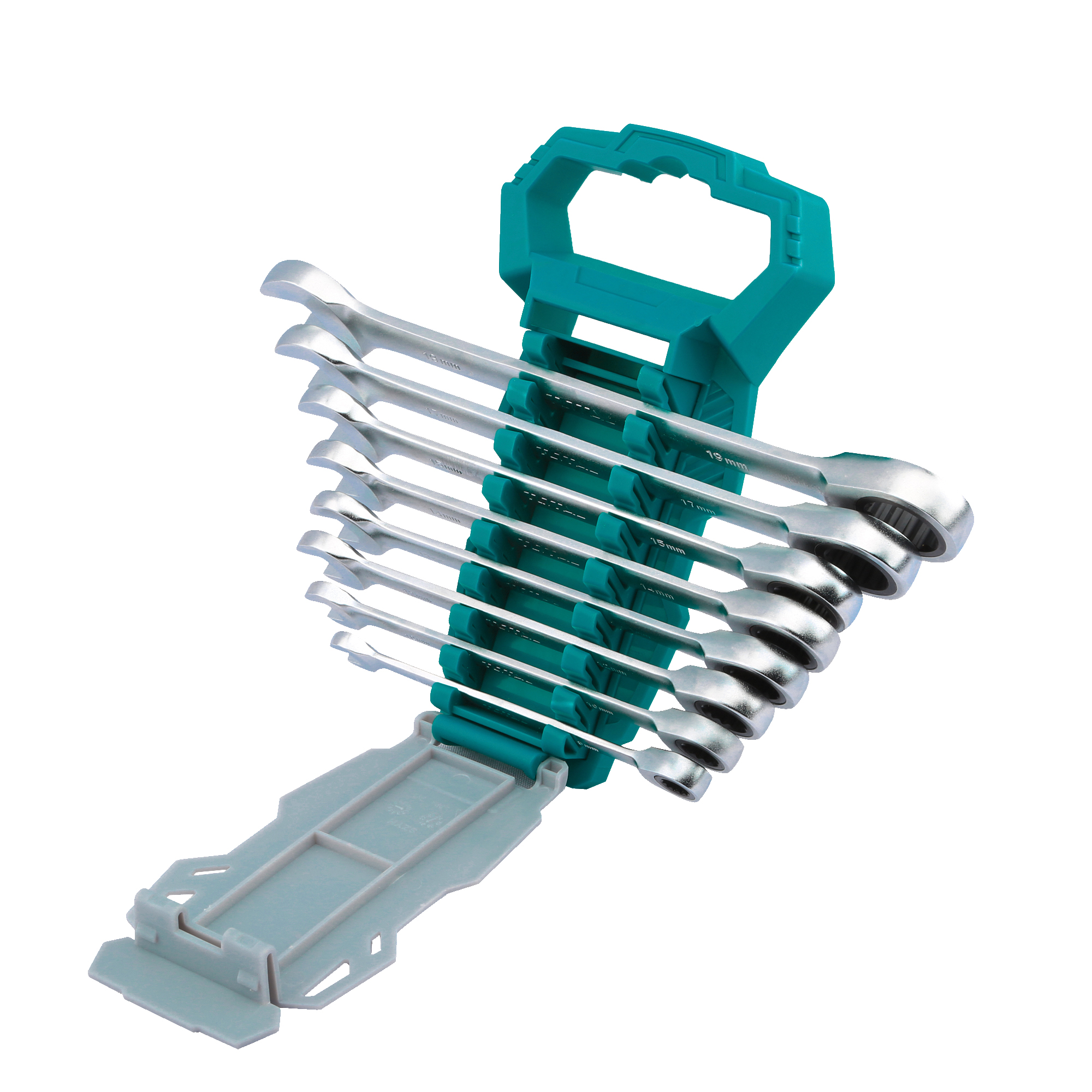 Set of 8 Ratchet Combination Wrenches THT102RK086 | Chrome-vanadium (Cr-V)