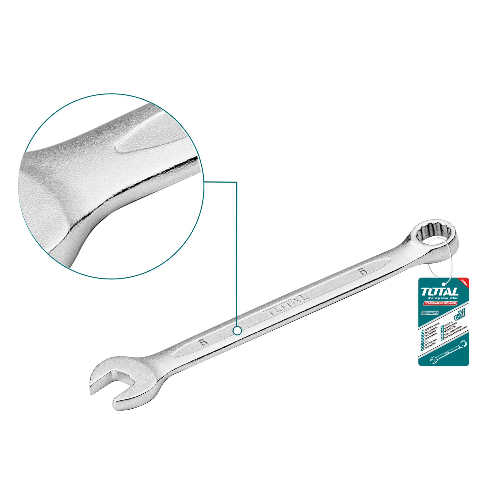 Combination Wrench TCSPA | 12 x 161 mm | Chrome-vanadium (Cr-V)