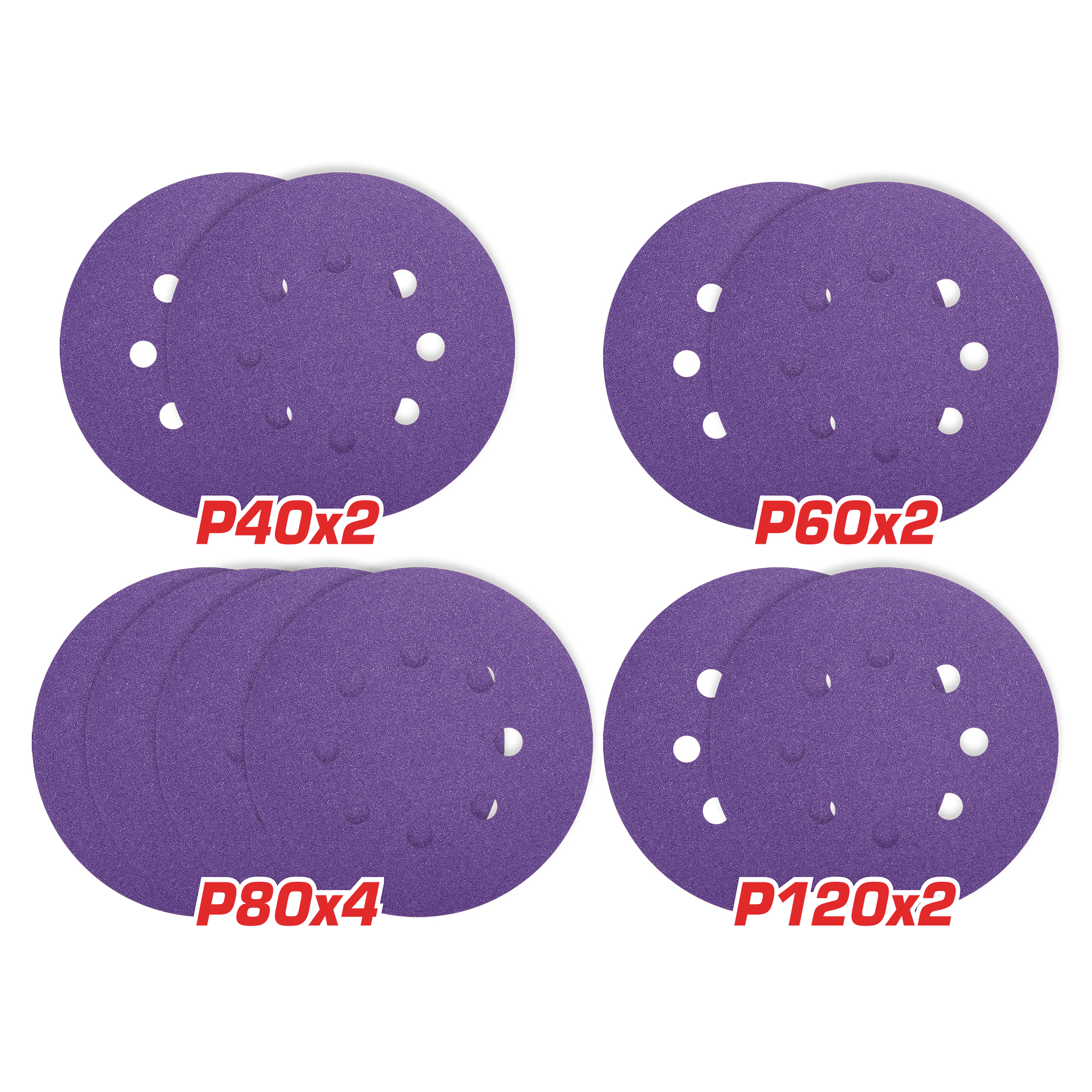 Set of round abrasive sheets TAC73150103 | Ø150 mm