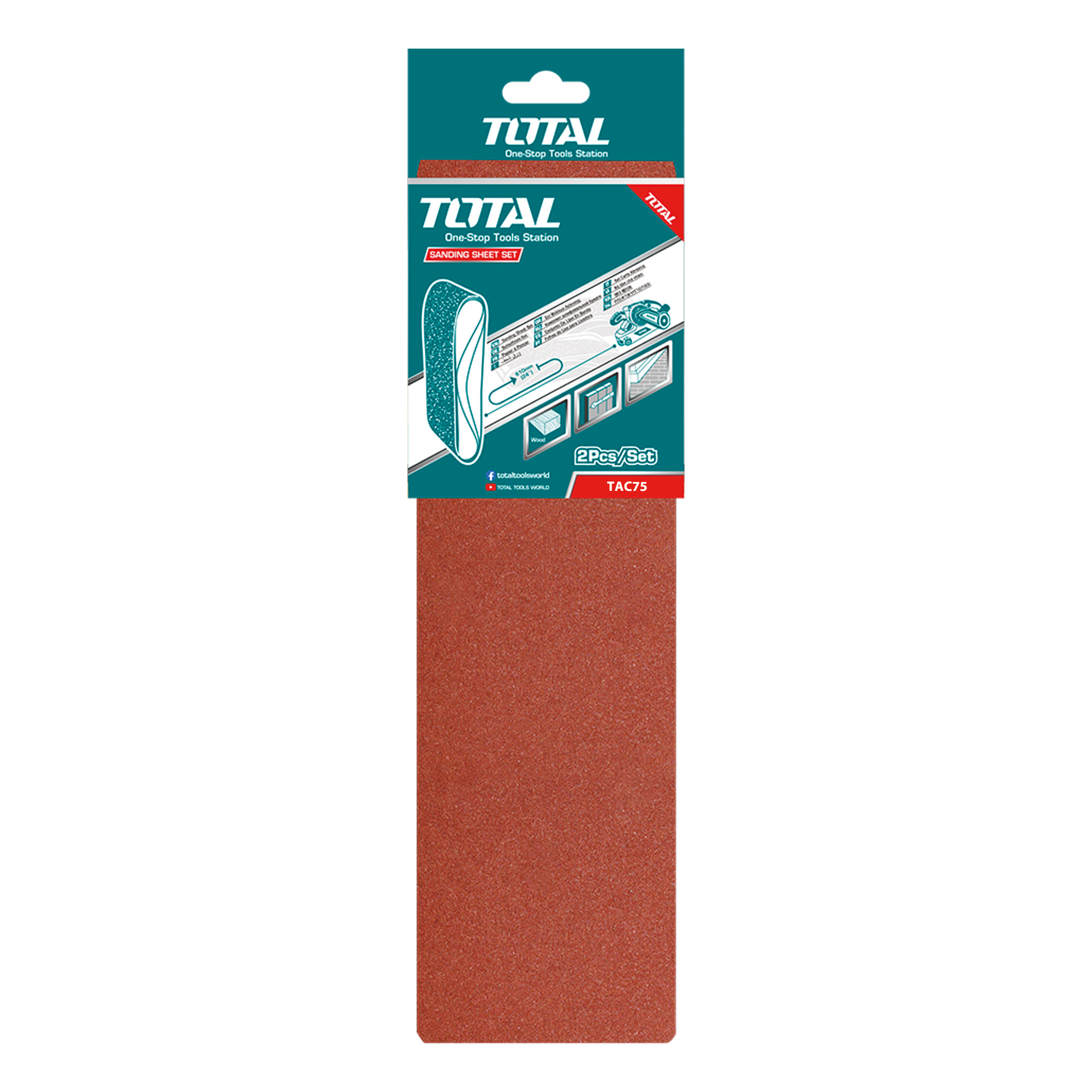 Set of 2 sanding belts TAC75 | P120