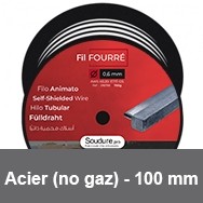 Flux-cored wire spool (gasless) diameter 100 mm for STEEL welding
