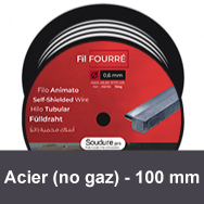 Flux-cored wire spool (gasless), 100 mm diameter, for steel welding