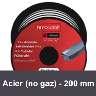 Flux-cored wire spool (gasless), 200 mm diameter, for steel welding